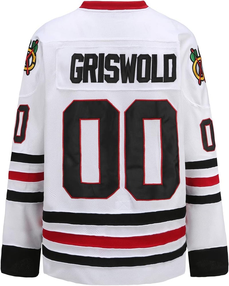 oldtimetown Youth Griswold #00 Movie Hockey Jerseys Stitched Letters and Numbers S-L - Image 1
